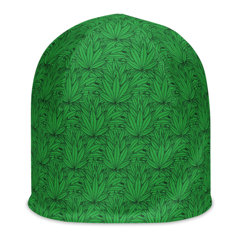 Marijuana Tree Star Motif Beanie