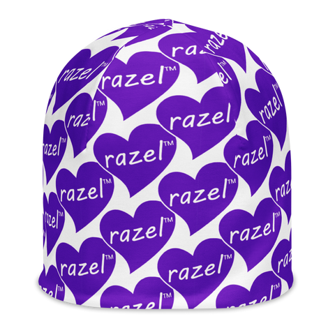 razel™ Purple Hearted Motif Beanie