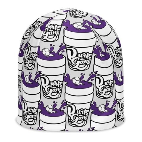 Purp Gang Double Cup Motif Beanie