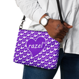 razel™ Purple Hearted Motif Satchel