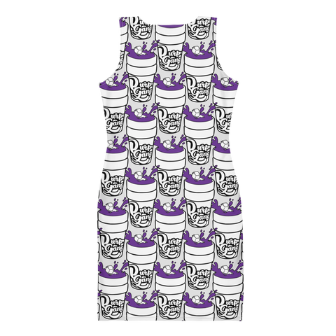 Purp Gang Double Cup Motif Classy Dress