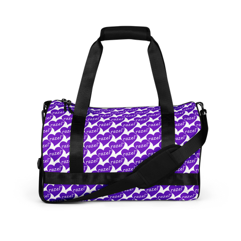 razel™ Purple Hearted Motif Gym Bag