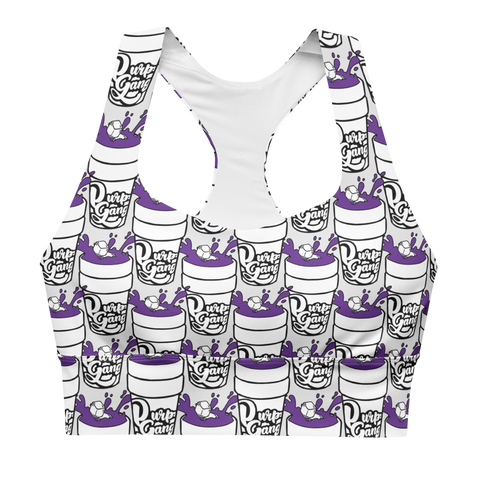 Purp Gang Double Cup Motif Crop Top