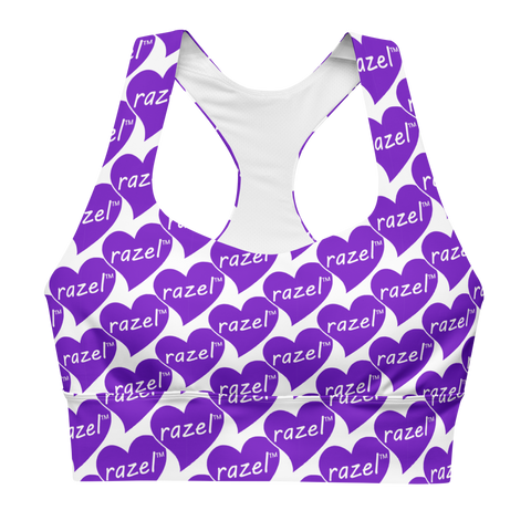 razel™ Purple Hearted Motif Crop Top