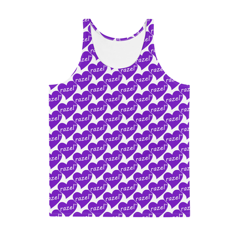 razel™ Purple Hearted Motif Men's Tank Top