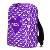 razel™ Purple Hearted Motif Minimalist Backpack
