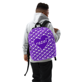 razel™ Purple Hearted Motif Minimalist Backpack
