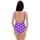 razel™ Purple Hearted Motif One-Piece Swimsuit