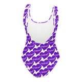 razel™ Purple Hearted Motif One-Piece Swimsuit