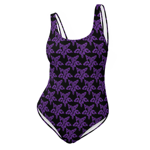 Purp Gang Rock Star Motif One-Piece Swimsuit