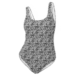 razel™ Face QR Code Motif One-Piece Swimsuit