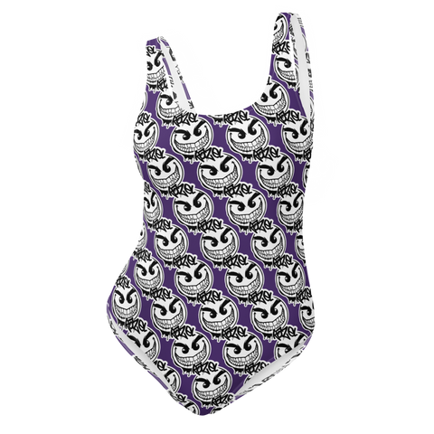 razel™ Gang Drip Face Motif One-Piece Swimsuit