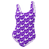 razel™ Purple Hearted Motif One-Piece Swimsuit