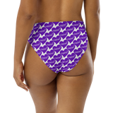 razel™ Purple Hearted Motif High-Waisted Bikini Bottom