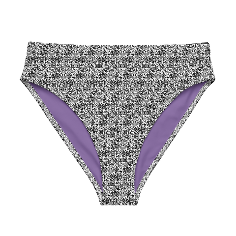 razel™ Face QR Code Motif High-Waisted Bikini Bottom