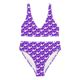 razel™ Purple Hearted Motif Padded Two-Pieces Bikini
