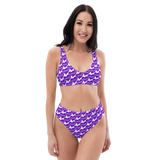 razel™ Purple Hearted Motif Padded Two-Pieces Bikini