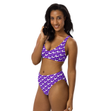 razel™ Purple Hearted Motif Padded Two-Pieces Bikini