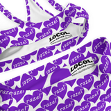 razel™ Purple Hearted Motif Padded Two-Pieces Bikini