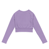 razel™ Face Motif Long-Sleeve Crop Top