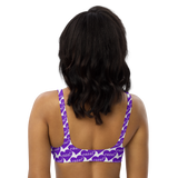 razel™ Purple Hearted Motif Padded Bikini Top