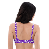razel™ Purple Hearted Motif Padded Bikini Top
