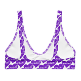 razel™ Purple Hearted Motif Padded Bikini Top