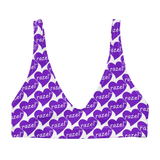 razel™ Purple Hearted Motif Padded Bikini Top