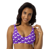 razel™ Purple Hearted Motif Padded Bikini Top
