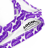 razel™ Purple Hearted Motif Padded Bikini Top