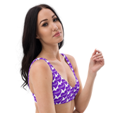 razel™ Purple Hearted Motif Padded Bikini Top