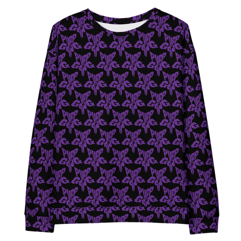 Purp Gang Rock Star Motif Crewneck