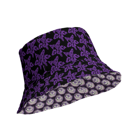 Purp Gang Rock Star / Thousand Eyes of razel™ Motif Bucket Hat (Reversible)