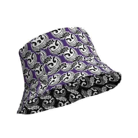 razel™ Gang Drip Face Motif Bucket Hat (Reversible)