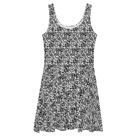 razel™ Face QR Code Motif Sun Dress