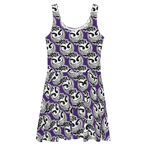 razel™ Gang Drip Face Motif Sun Dress