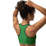 Marijuana Tree Star Motif Sports Bra