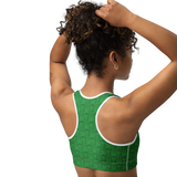 Marijuana Tree Star Motif Sports Bra