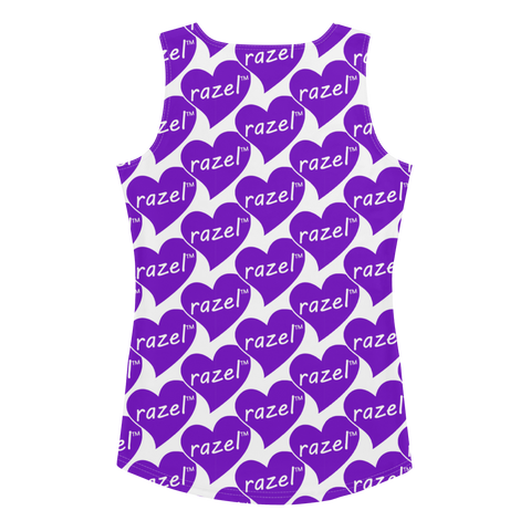 razel™ Purpled Hearted Motif Women's Tank Top