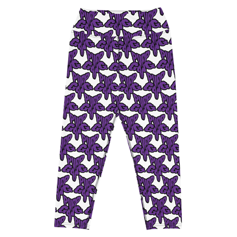 Purp Gang Rock Star Motif Yoga Capris