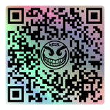 razel™ Face QR Code Holographic Sticker