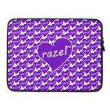 razel™ Purple Hearted Motif Laptop Sleeve