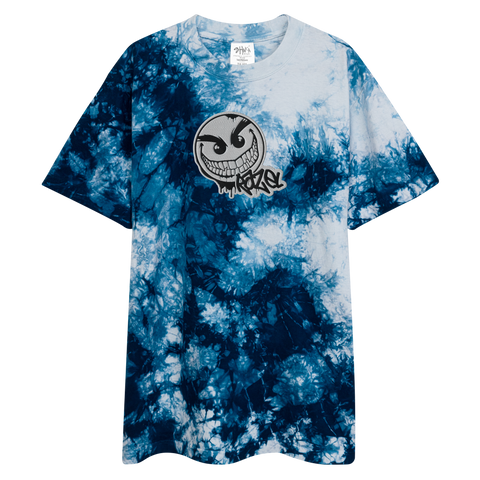 razel™ Gang Drip Face Oversized Tye-Dye T-Shirt