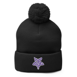 Purp Gang Rock Star Pom-Pom Beanie