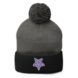 Purp Gang Rock Star Pom-Pom Beanie