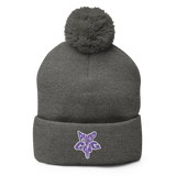 Purp Gang Rock Star Pom-Pom Beanie