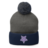 Purp Gang Rock Star Pom-Pom Beanie
