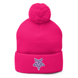 Purp Gang Rock Star Pom-Pom Beanie