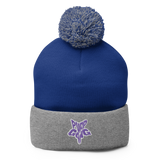 Purp Gang Rock Star Pom-Pom Beanie