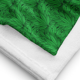 Marijuana Tree Star Motif Towel